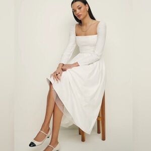 Reformation White Elly Dress